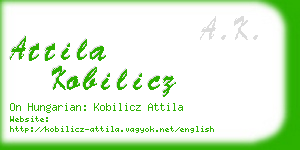 attila kobilicz business card